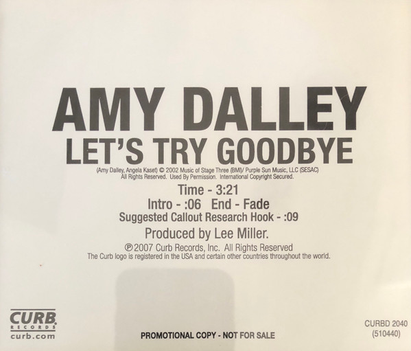 ladda ner album Amy Dalley - Lets Try Goodbye