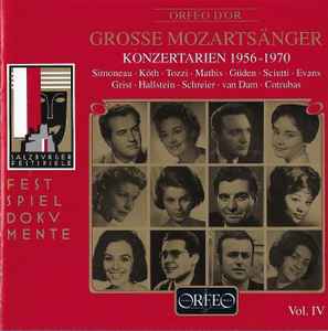 Various - Große Mozartsänger Vol. lV (Konzertarien 1956-1970) album cover