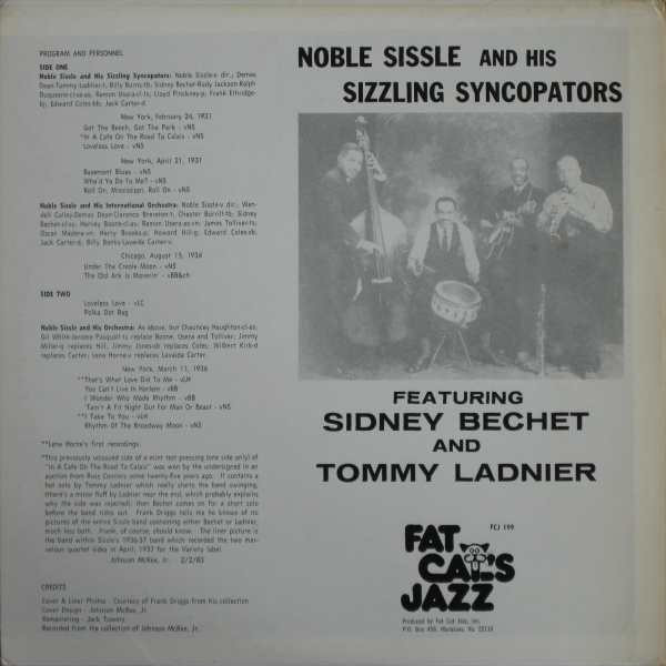 last ned album Noble Sissle And His Sizzling Syncopators - The Entire Sessions January 24 And April 21 1931 August 15 1934 And March 11 1936