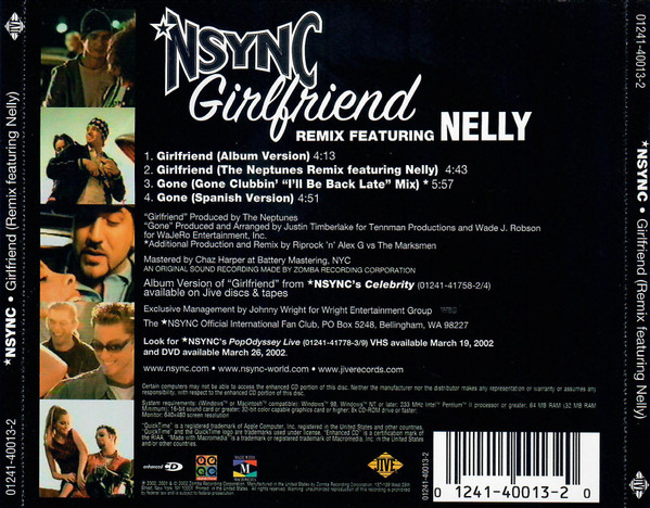 NSYNC Featuring Nelly – Girlfriend (Remix) (2002, CD) - Discogs