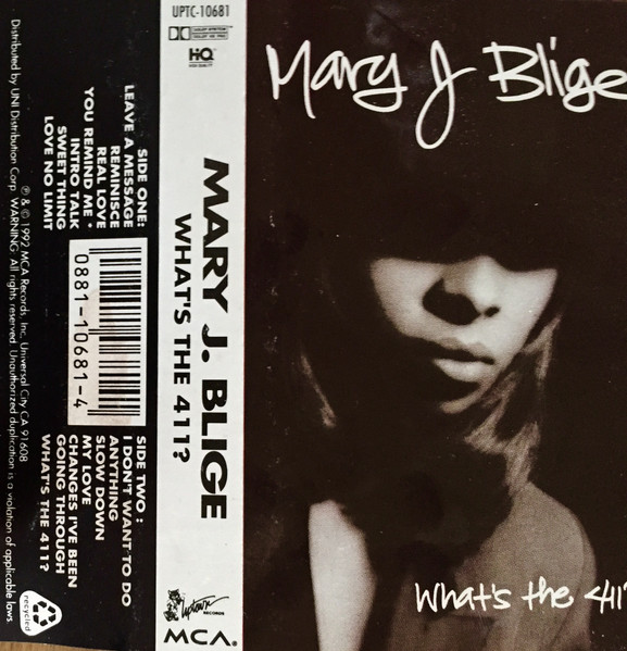 Mary J. Blige – What's The 411? (1992, Cassette) - Discogs