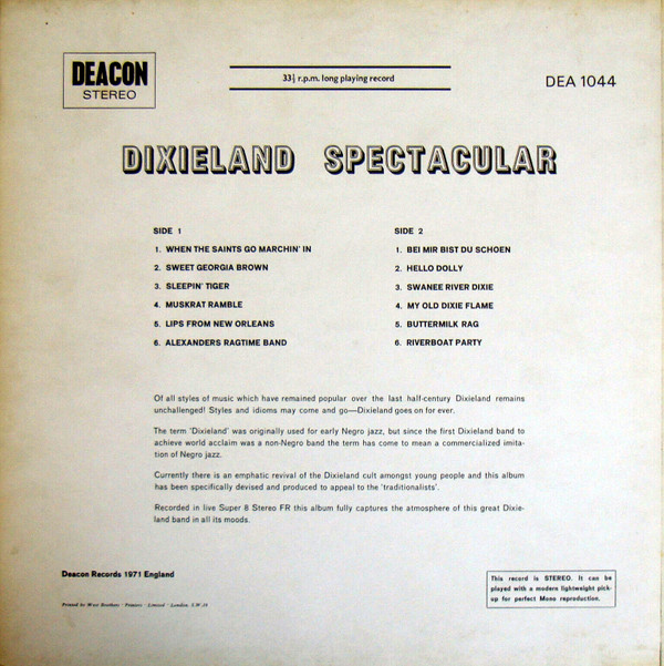 descargar álbum Unknown Artist - Dixieland Spectacular