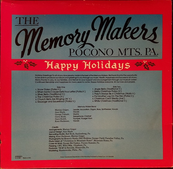 télécharger l'album The Memory Makers - Happy Holidays From Marian Ann And The Memory Makers