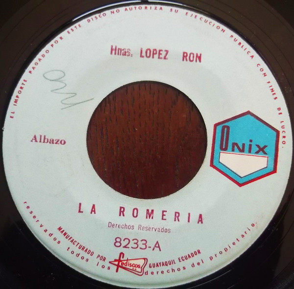 lataa albumi Hnas Lopez Ron, Hnas Mendoza Sangurima - La Romeria