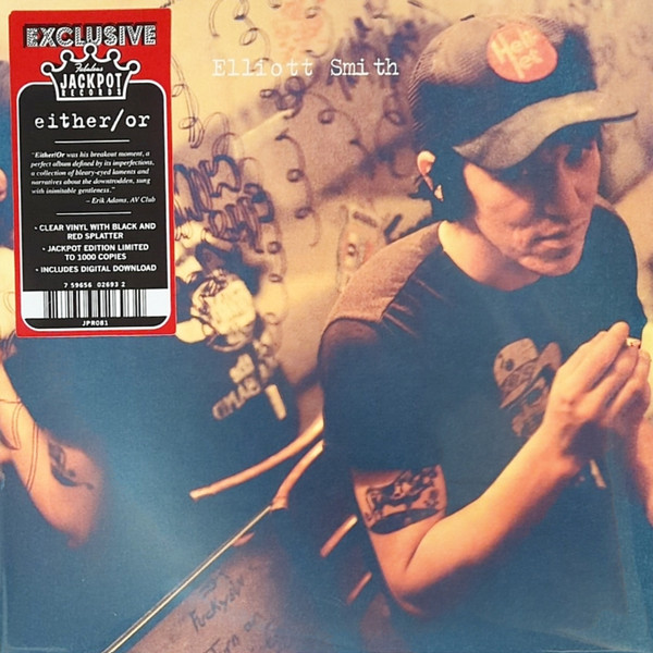 Elliott Smith – Either / Or (2022, Clear with Black and Red Splatter 