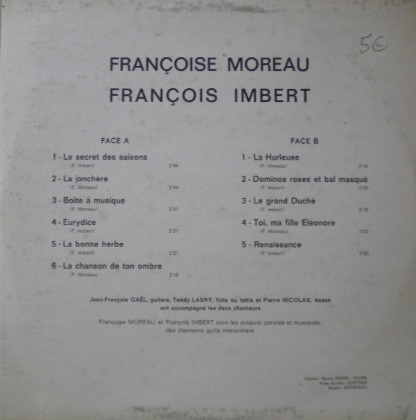 last ned album Françoise Moreau, François Imbert - Le Secret Des Saisons