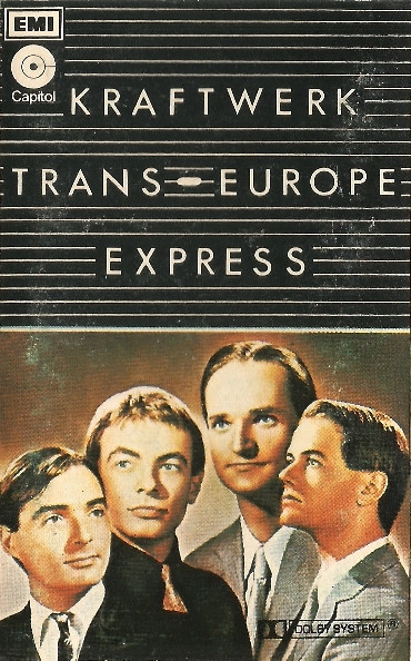 Kraftwerk – Trans-Europe Express (1977, Grey Cassette, Blue Text 