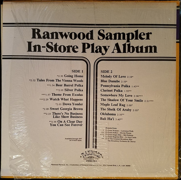 Album herunterladen Various - Ranwood Sampler In Store Play Album