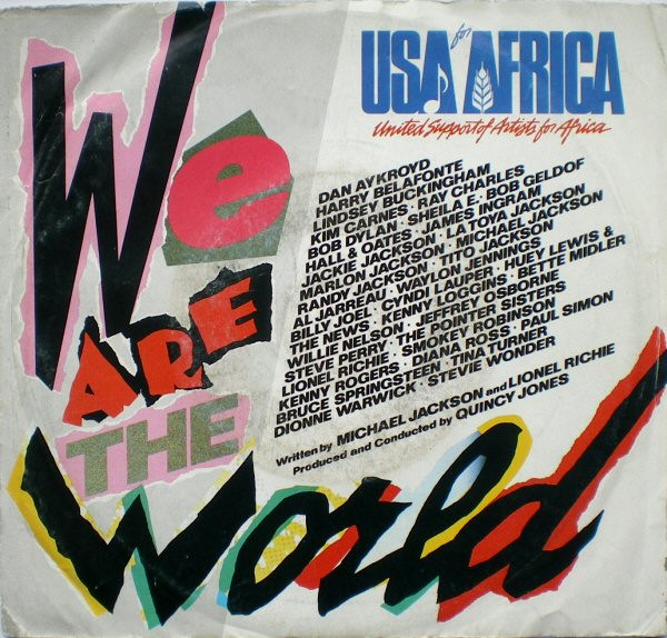 非売品☆1985年☆USA FOR AFRICA ピンバッジ マイケルジャクソン-