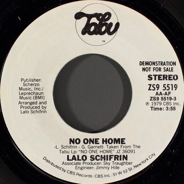 Lalo Schifrin – No One Home (1979, Vinyl) - Discogs