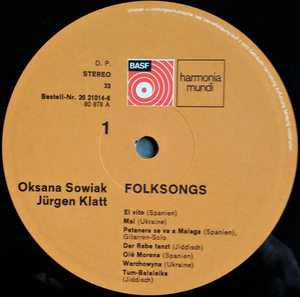 télécharger l'album Oksana + Jürgen - Folksongs