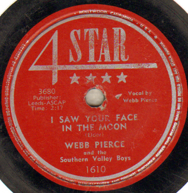 descargar álbum Webb Pierce And The Southern Valley Boys - I Saw Your Face In The Moon Hawaiian Echo