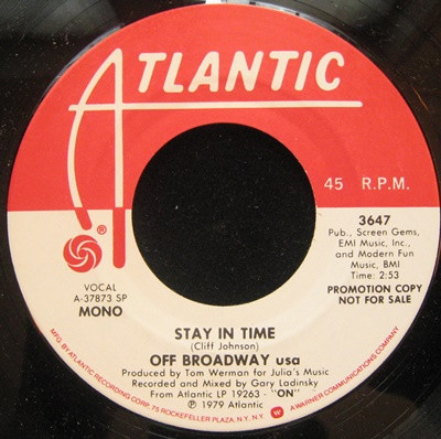 Off Broadway usa – Stay In Time (1980, Vinyl) - Discogs