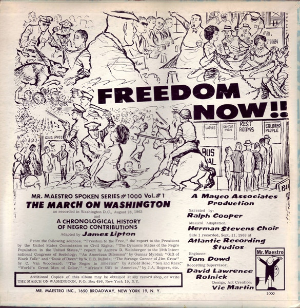 last ned album Various - The March On Washington A Chronological History Of Negro Contributions