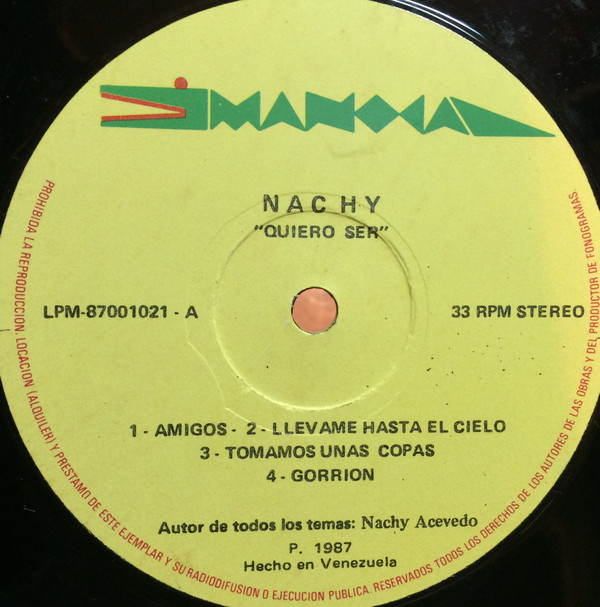 télécharger l'album Nachy Acevedo - Quiero Ser