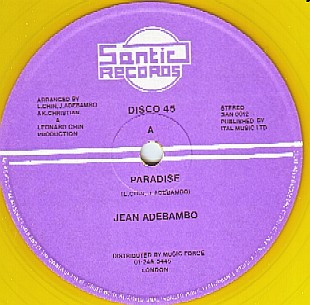 Jean Adebambo – Paradise (1981, Blue Translucent, Vinyl) - Discogs