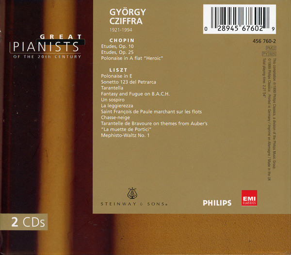 last ned album György Cziffra - Great Pianists Of The 20th Century