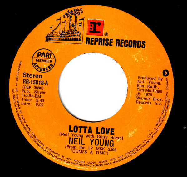 Neil Young – Lotta Love (1978, Vinyl) - Discogs