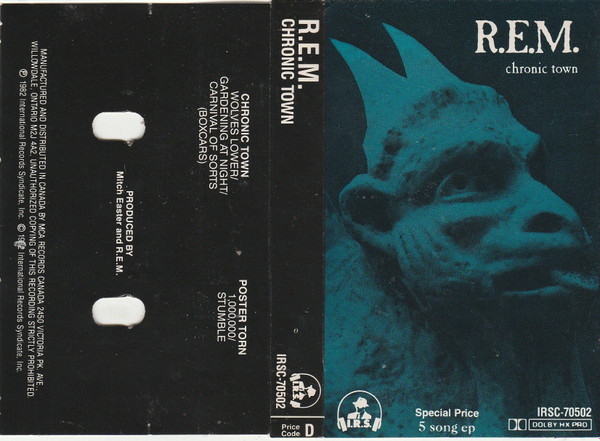 R.E.M. Chronic Town 40th Anniversary Cassette