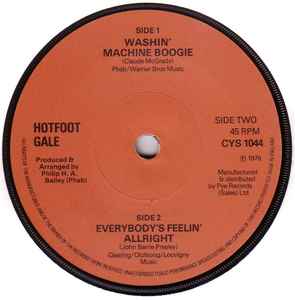 Hotfoot Gale - Washin' Machine Boogie album cover