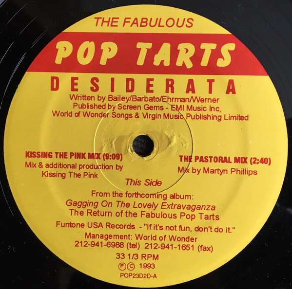 télécharger l'album The Fabulous Pop Tarts - Desiderata