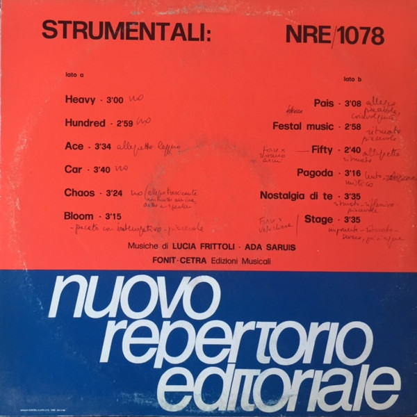 last ned album Lucia Frittoli Ada Saruis - Strumentali