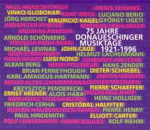 Various - 75 Jahre Donaueschinger Musiktage 1921-1996  album cover