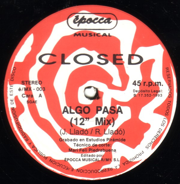 lataa albumi Closed - Algo Pasa