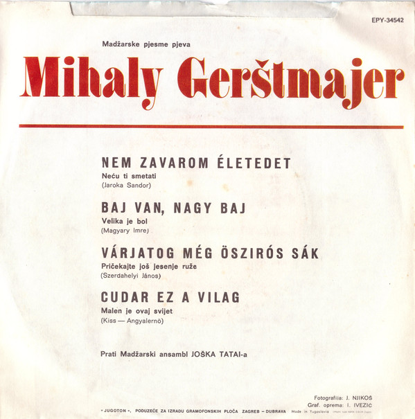 last ned album Mihaly Gerštmajer - Mađarske Pjesme Pjeva Mihaly Gerštmajer