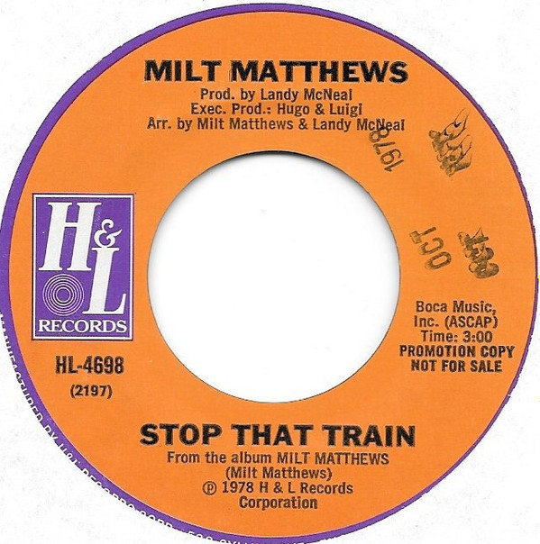 ladda ner album Milt Matthews - Stop That Train