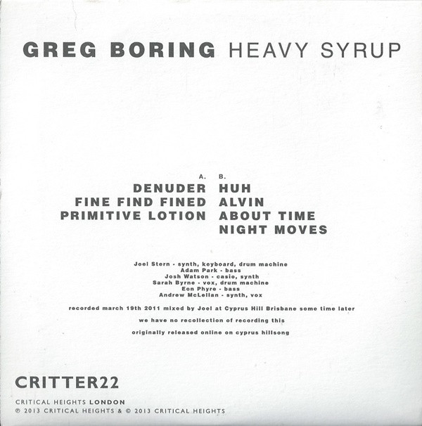 ladda ner album Greg Boring - Heavy Syrup