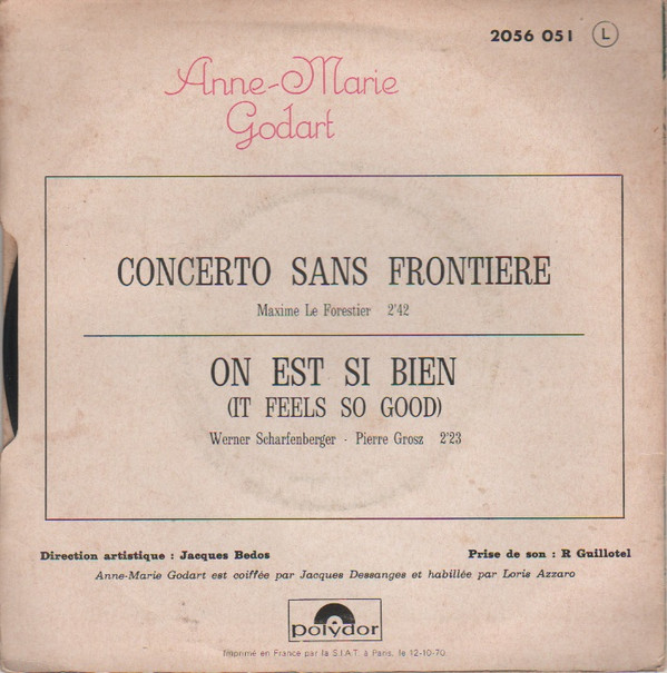 last ned album AnneMarie Godart - Concerto Sans Frontière On Est Si Bien
