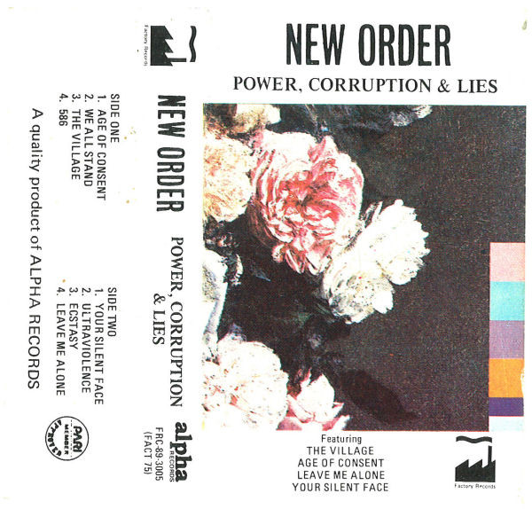 New Order – Power, Corruption & Lies (1989, Black Shell, Cassette