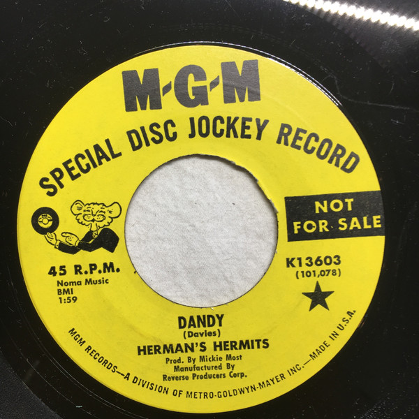 Herman's Hermits – Dandy / My Reservation's Been Confirmed (1966