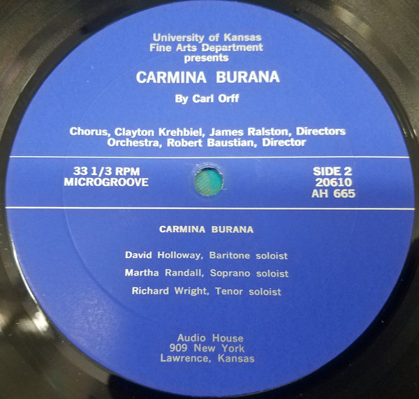 ladda ner album University Of Kansas Chorus And Orchestra - Carmina Burana