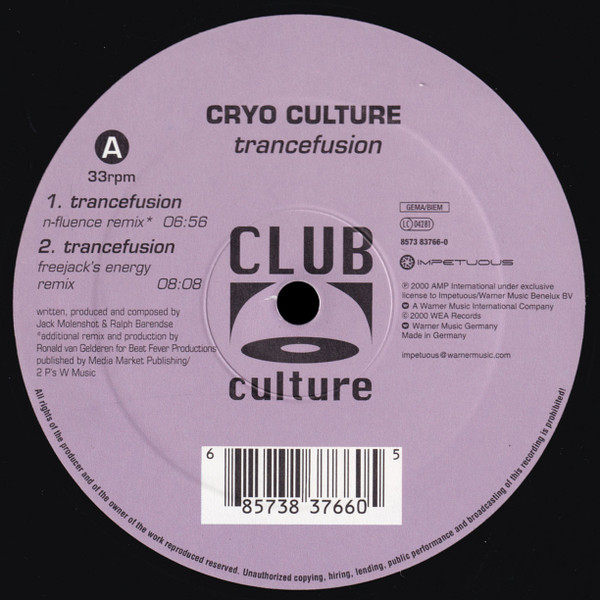 lataa albumi Cryo Culture - Trancefusion
