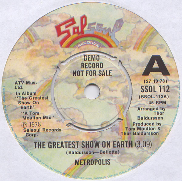 Metropolis – The Greatest Show On Earth (1978, Vinyl) - Discogs