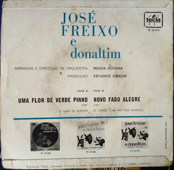 last ned album José Freixo - José Freixo e Donaltim Cantam Uma Flor de Verde Pinho Novo Fado Alegre