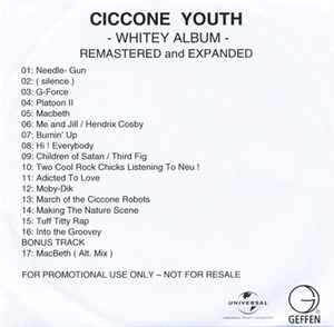 Ciccone Youth - Whitey Album album cover