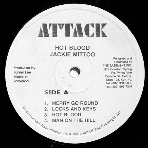 Jackie Mittoo - Hot Blood | Attack (BSMT 0012) - 3