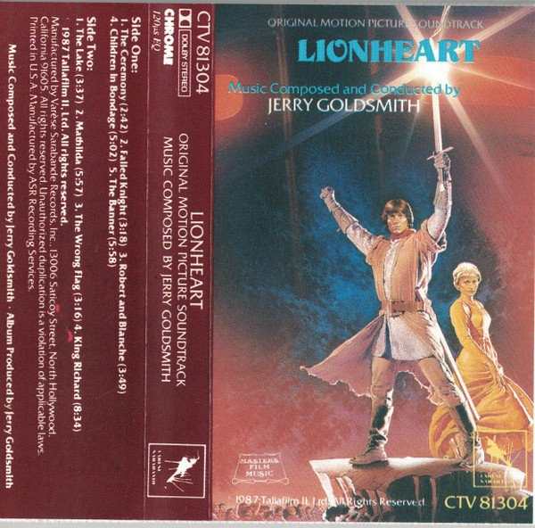 Jerry Goldsmith - Lionheart (Original Motion Picture Soundtrack 