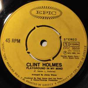 Clint Holmes - Playground On My Mind album cover