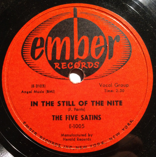 Five Satins In The Still Of The Nite / The Jones Girl Ember US E 