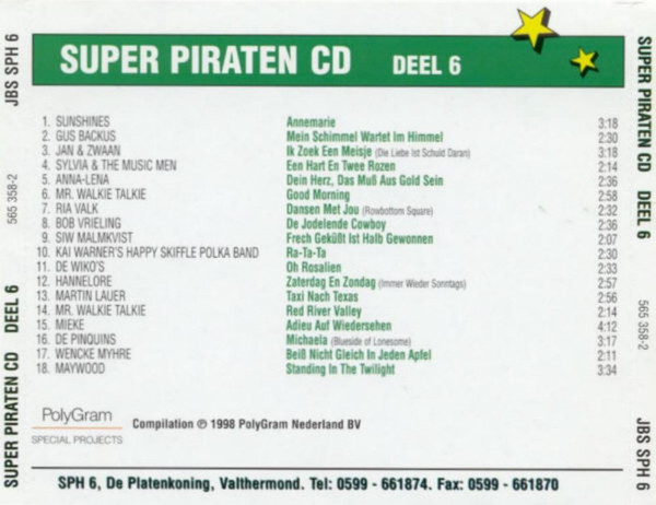 lataa albumi Various - Super Piraten CD Deel 6