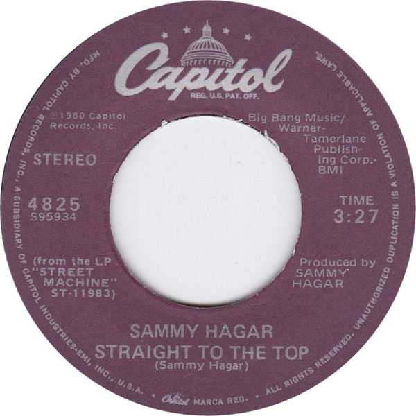 Album herunterladen Sammy Hagar - Straight To The TopGrowing Pains