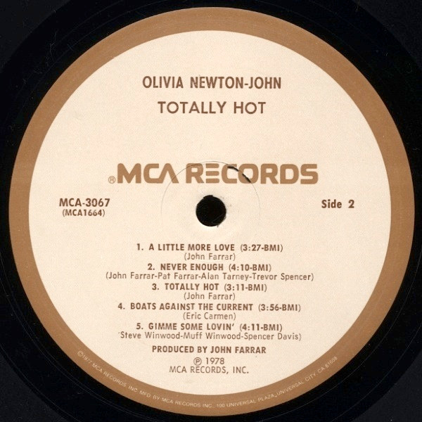 Olivia Newton-John - Totally Hot | MCA Records (MCA-3067) - 6