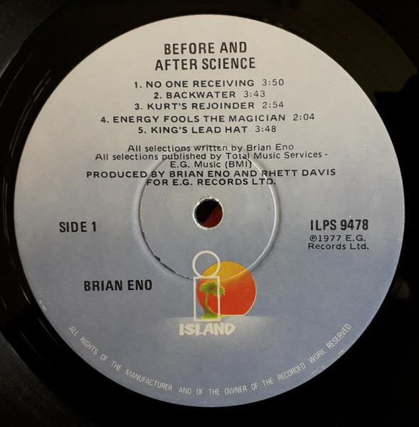 新宿ALTA】BRIAN ENO/BEFORE AND AFTER SCIENCE(2302071)-