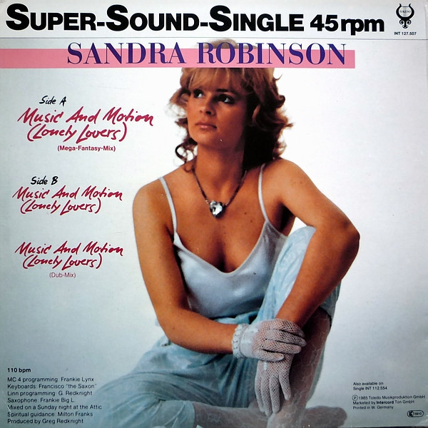 last ned album Sandra Robinson - Music And Motion Lonely Lovers Mega Fantasy Mix