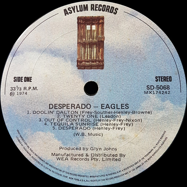 Eagles - Desperado | Asylum Records (SD 5068) - 3