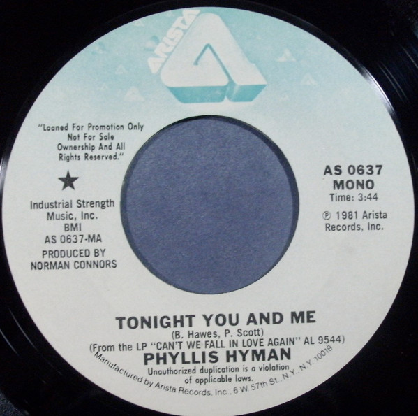 Phyllis Hyman – Tonight You And Me (1981, Vinyl) - Discogs